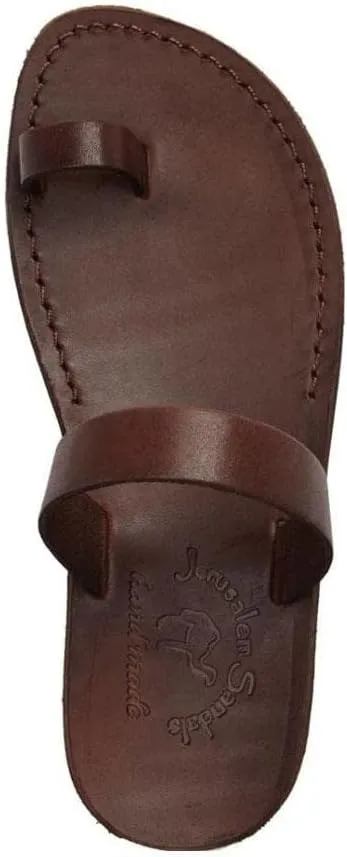 Eden - Leather Toe Ring Minimalist Sandal - Womens Sandals
