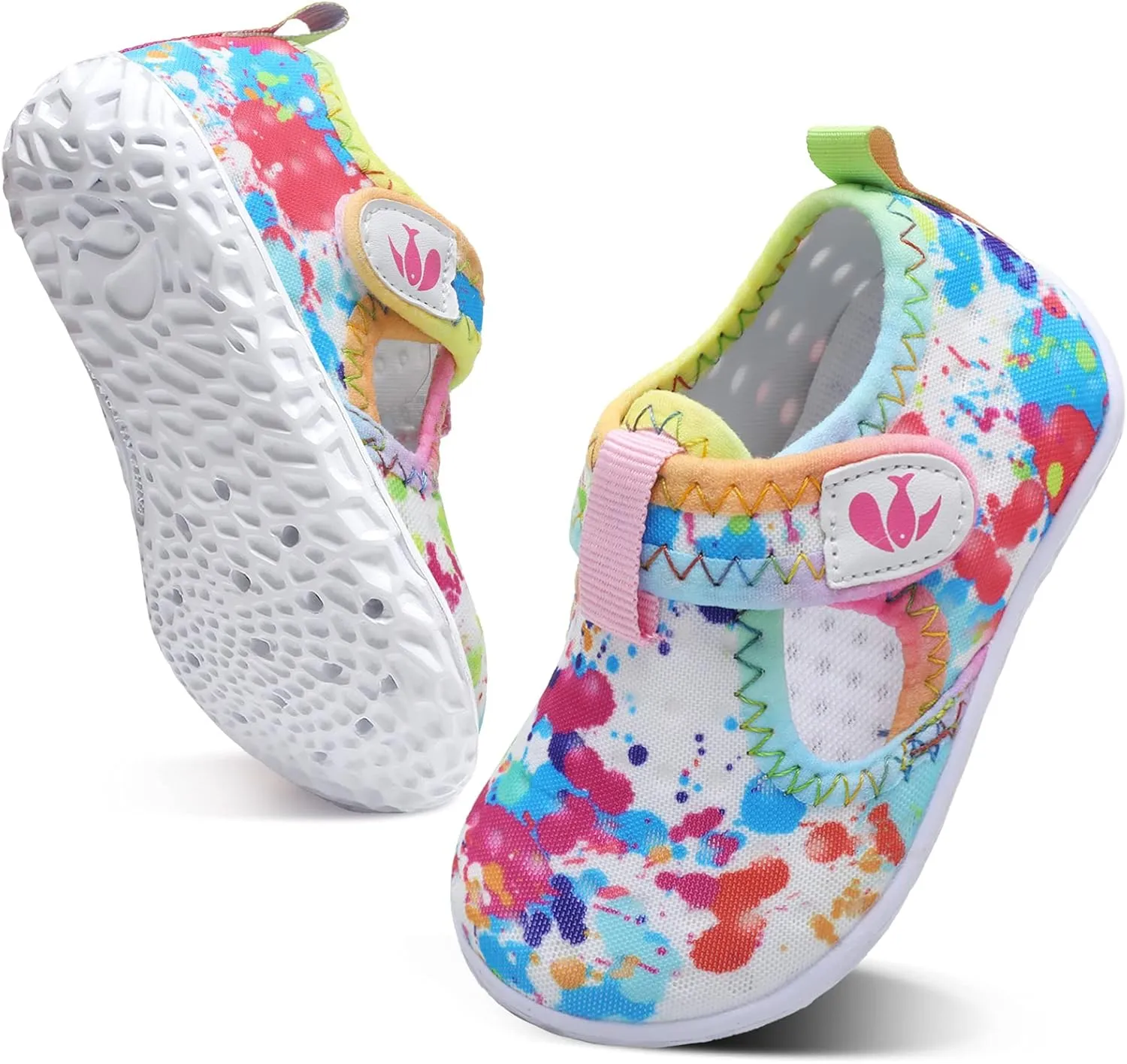FEETCITY Boys Girls Water Shoes Kids Aqua Socks Quick Dry Barefoot for Beach Swimming Pool