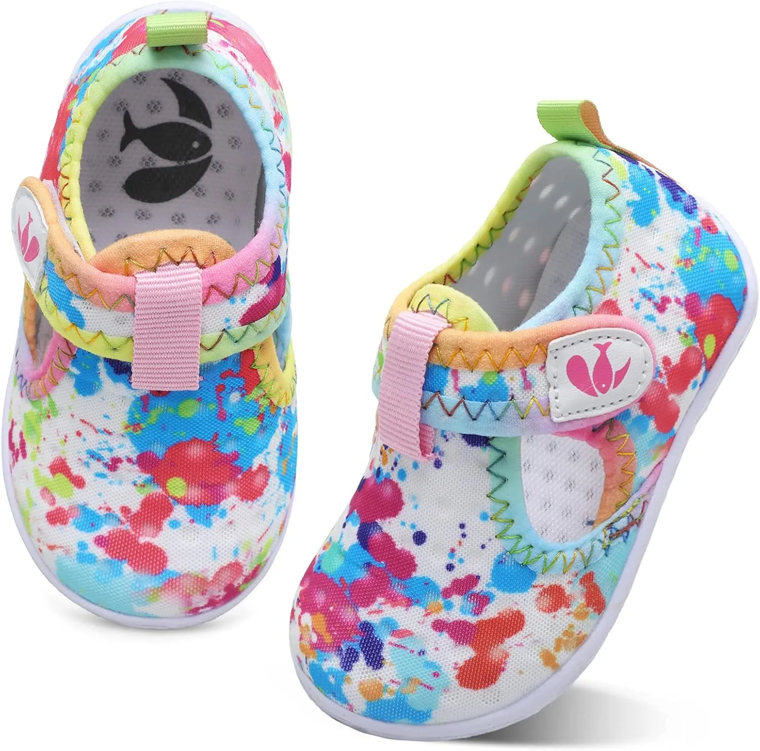 FEETCITY Boys Girls Water Shoes Kids Aqua Socks Quick Dry Barefoot for Beach Swimming Pool