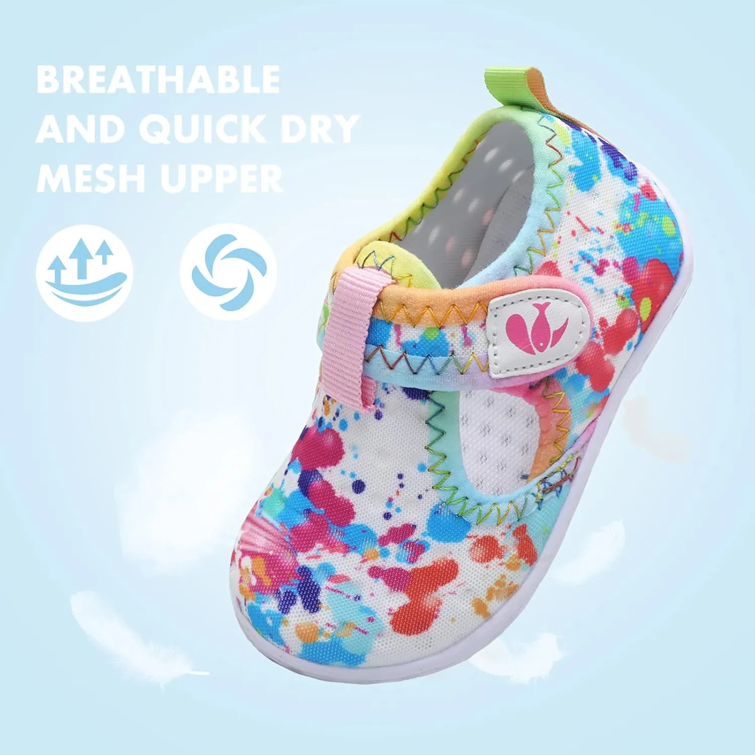 FEETCITY Boys Girls Water Shoes Kids Aqua Socks Quick Dry Barefoot for Beach Swimming Pool