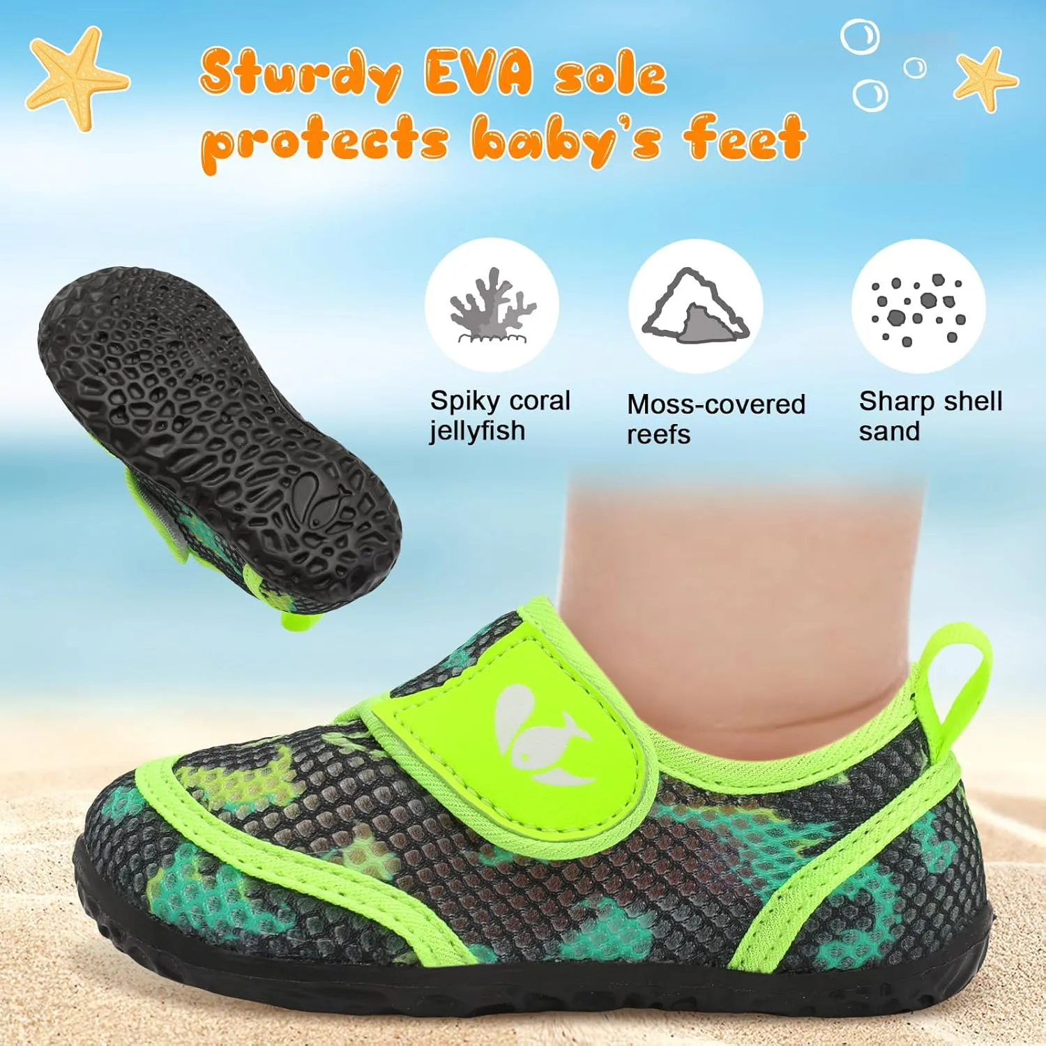 FEETCITY Toddler Water Shoes Boys Girls Swim Shoes Quick Dry Kids Aqua Socks Barefoot for Beach Swimming Pool