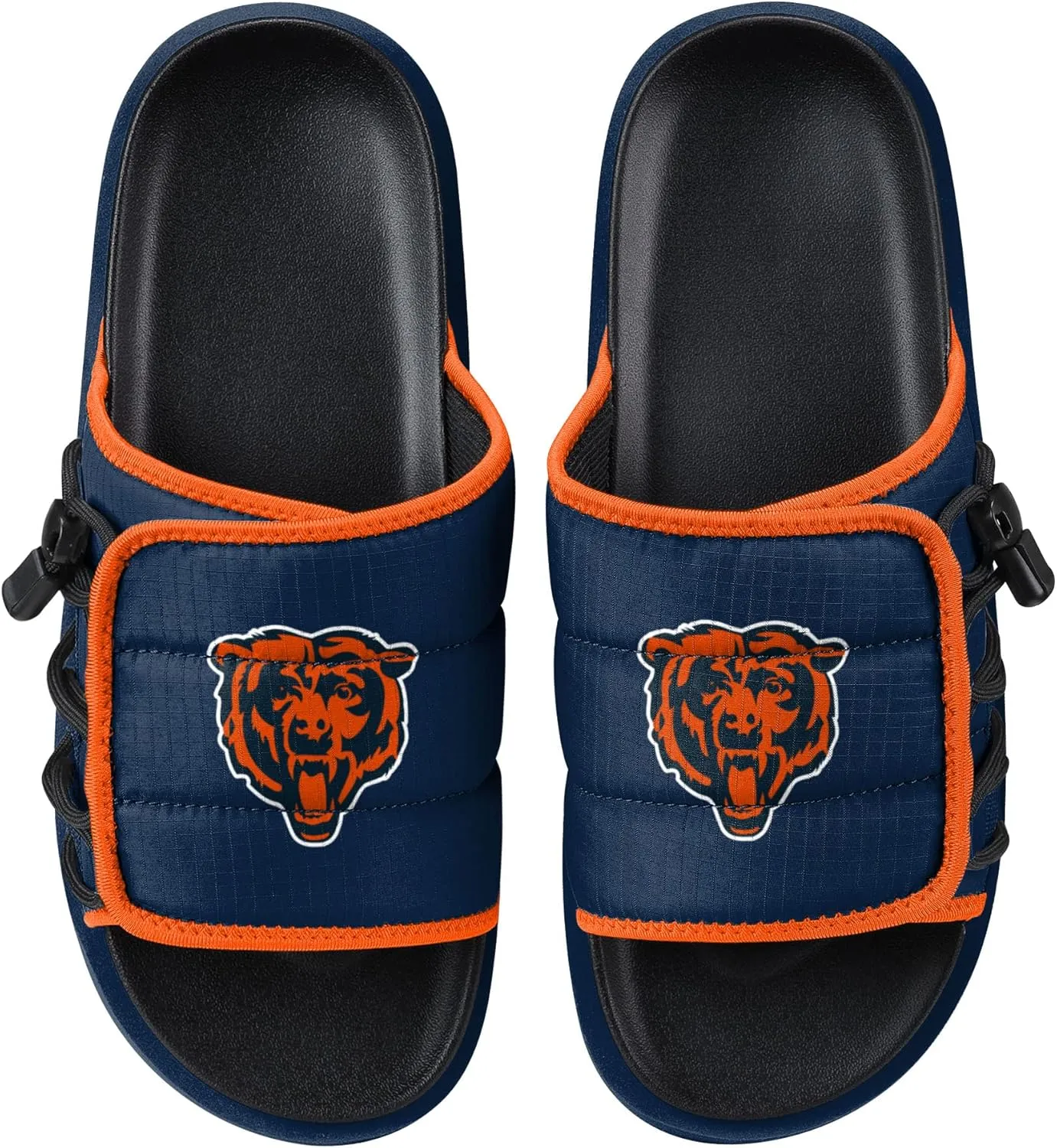 FOCO NFL Mens NFL Team Logo Sandals Future Slide Flip Flops