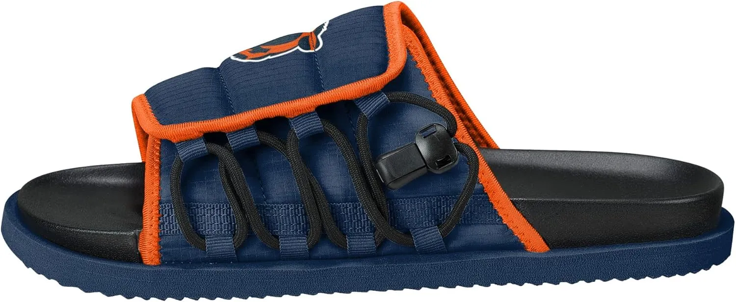 FOCO NFL Mens NFL Team Logo Sandals Future Slide Flip Flops