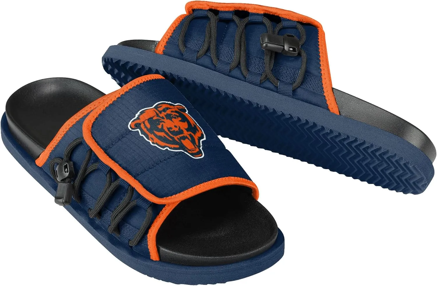 FOCO NFL Mens NFL Team Logo Sandals Future Slide Flip Flops