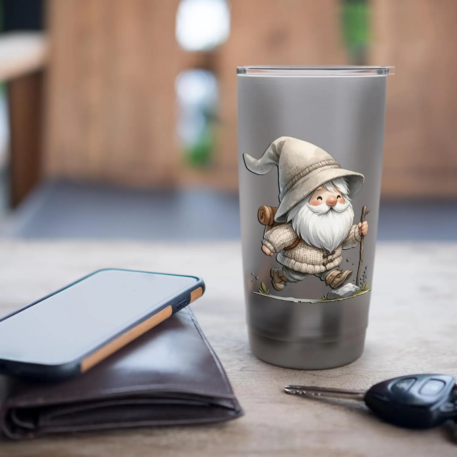 Funny Trail Runner Gnome Graphic For Hikers And Trail Runner Stainless Steel Insulated Tumbler