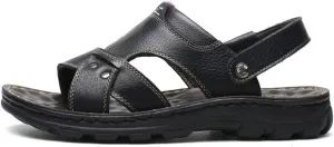 Genuine Leather Men's Sandals Top Layer Cowhide Men Casual Beach Shoes Outdoor Sandals Man Sandale Homme Sandalias