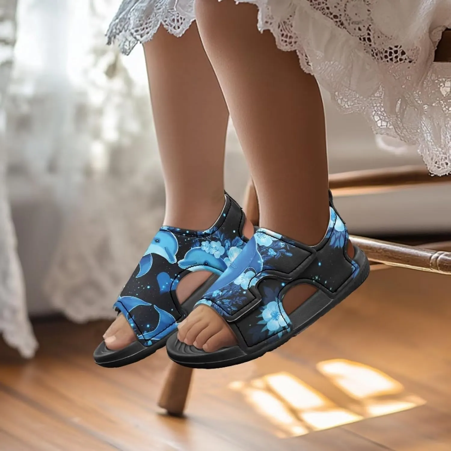 Girls Cat Sandals Cute Cartoon Kids Summer Outdoor Athletic Sport Water Sandals for School/Hiking/Beach