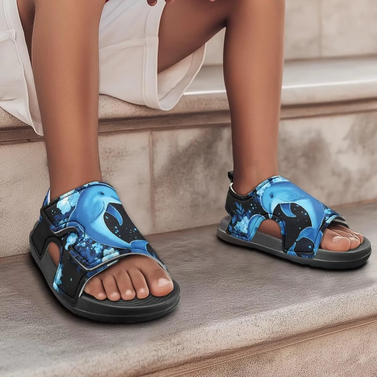 Girls Cat Sandals Cute Cartoon Kids Summer Outdoor Athletic Sport Water Sandals for School/Hiking/Beach