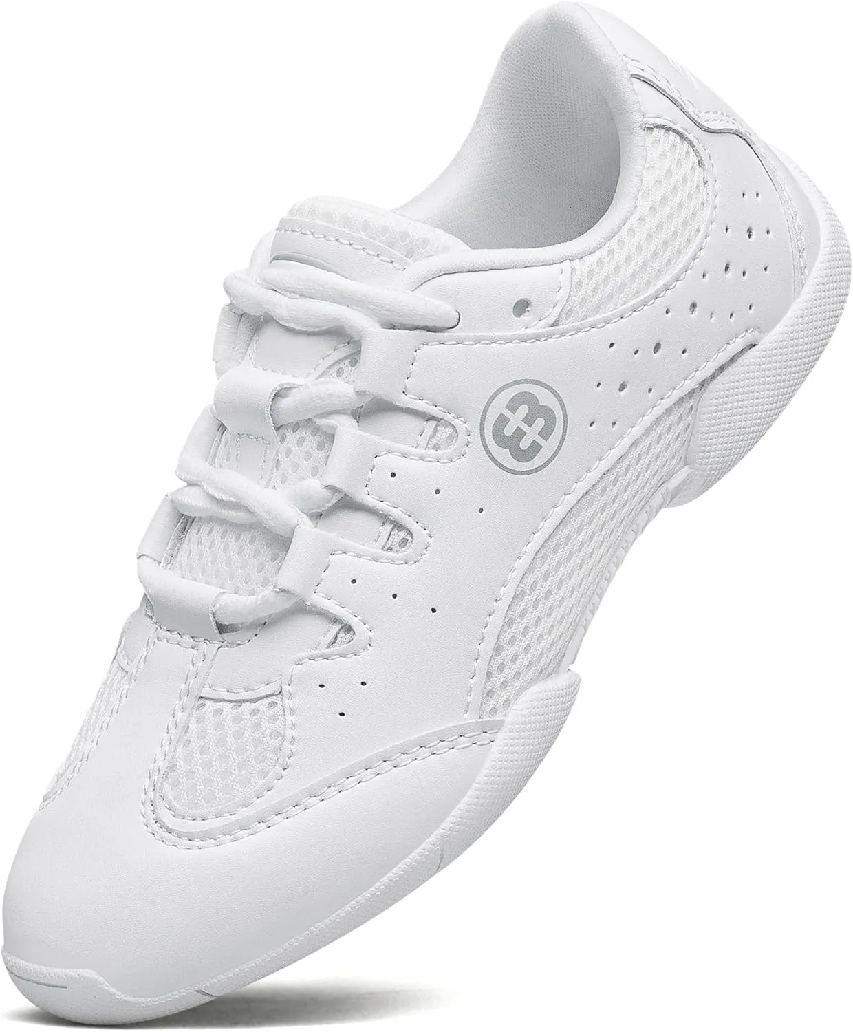 Girls White Cheerleading Shoes Youth Lightweight Competition Cheer Sneakers Kids Breathable Dance Shoes