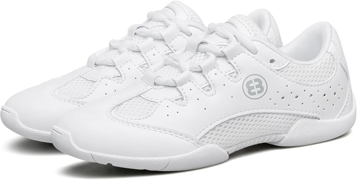 Girls White Cheerleading Shoes Youth Lightweight Competition Cheer Sneakers Kids Breathable Dance Shoes