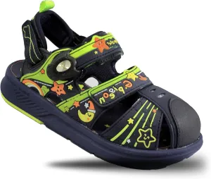 Gold Pigeon Shoes Kids TOE GUARD Easy Snap Lock Closed Toe Athlete Sandals