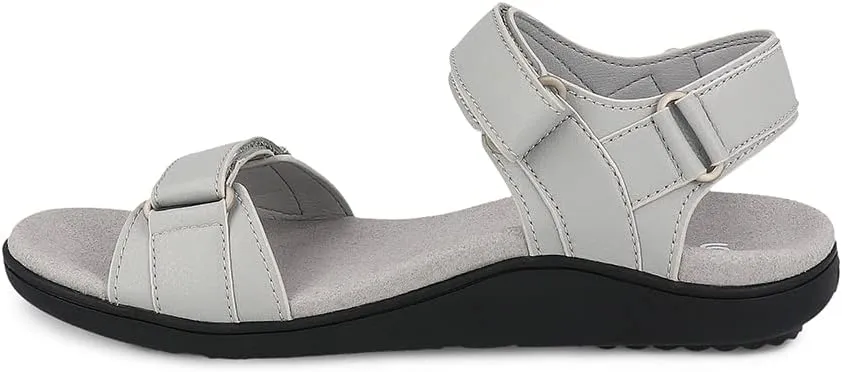 Gravity Defyer Women's GDEFY Hilnor Leather Fashion Slides - VersoShock Proven Performance Orthotic Stress Recovery Outdoor Sandals