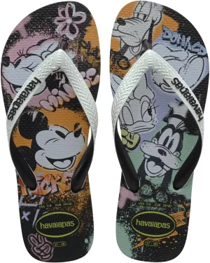 Havaianas Disney Stylish Flip Flops - Mickey Mouse Sandals - Black, 9/10 W, 7/8M