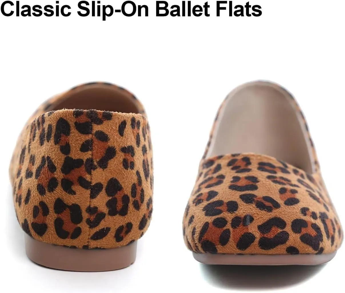 Hee grand Classic Solid Square Toe Ballet Flats for Women Comfort Casual Flats Lightweight Slip on Loafers Suede Dress Shoes