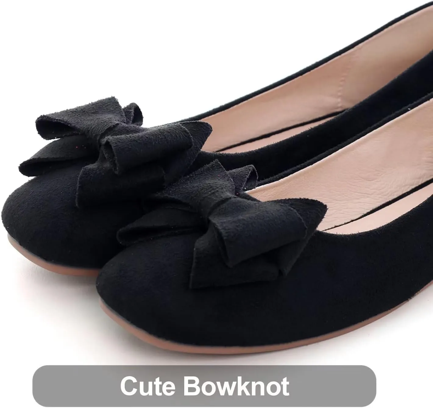 Hee grand Classic Solid Square Toe Ballet Flats for Women Comfort Casual Flats Lightweight Slip on Loafers Suede Dress Shoes