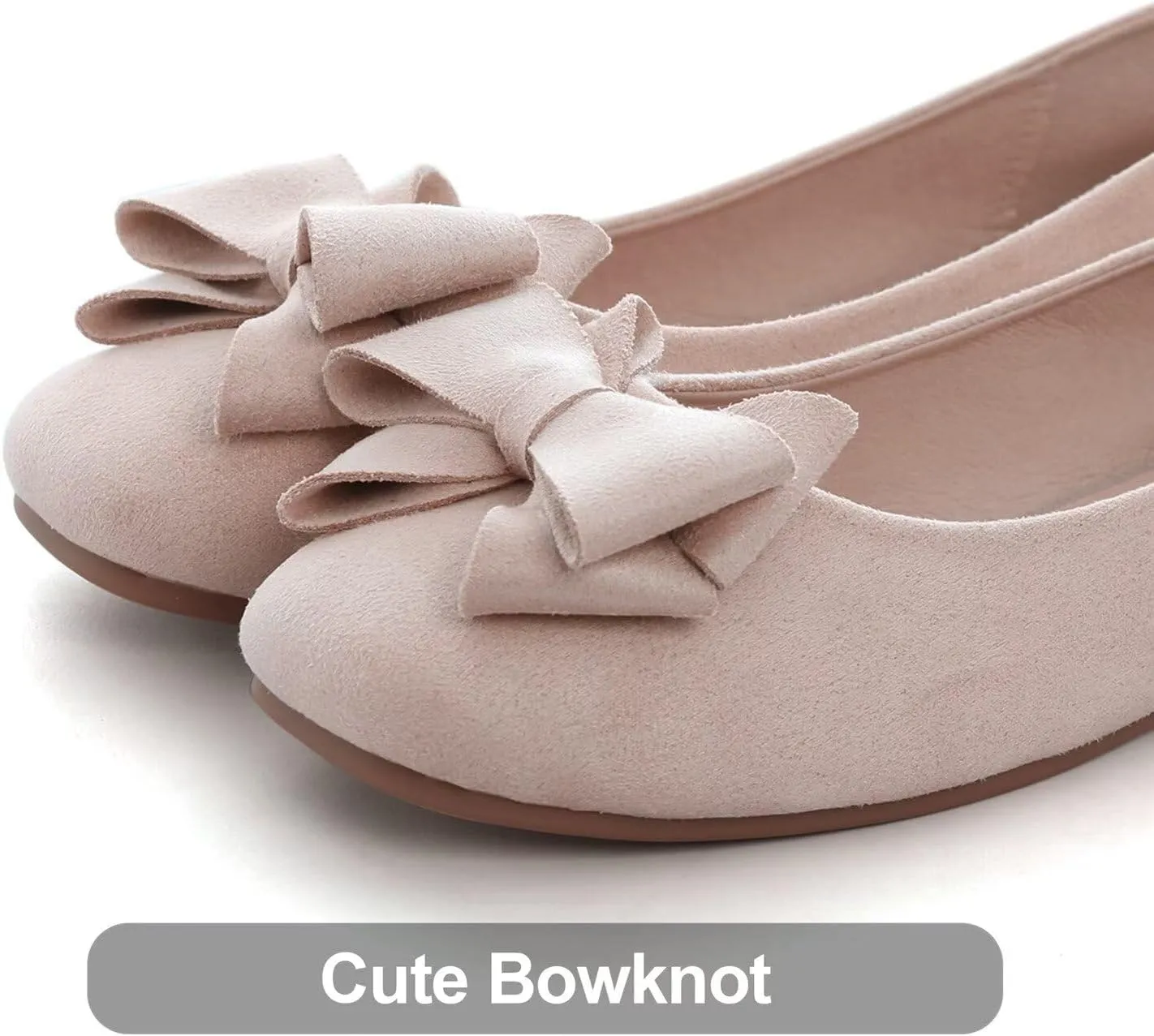 Hee grand Classic Solid Square Toe Ballet Flats for Women Comfort Casual Flats Lightweight Slip on Loafers Suede Dress Shoes