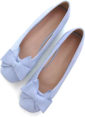 Hee grand Classic Solid Square Toe Ballet Flats for Women Comfort Casual Flats Lightweight Slip on Loafers Suede Dress Shoes