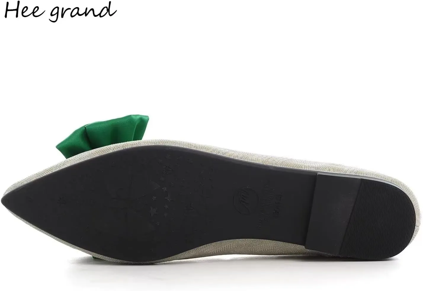 Hee grand Sweet Bow-Knot Pointed Toe Ballet Flats for Women Comfort Slip-On Loafers Dressy Work Flats Suede Dress Shoes
