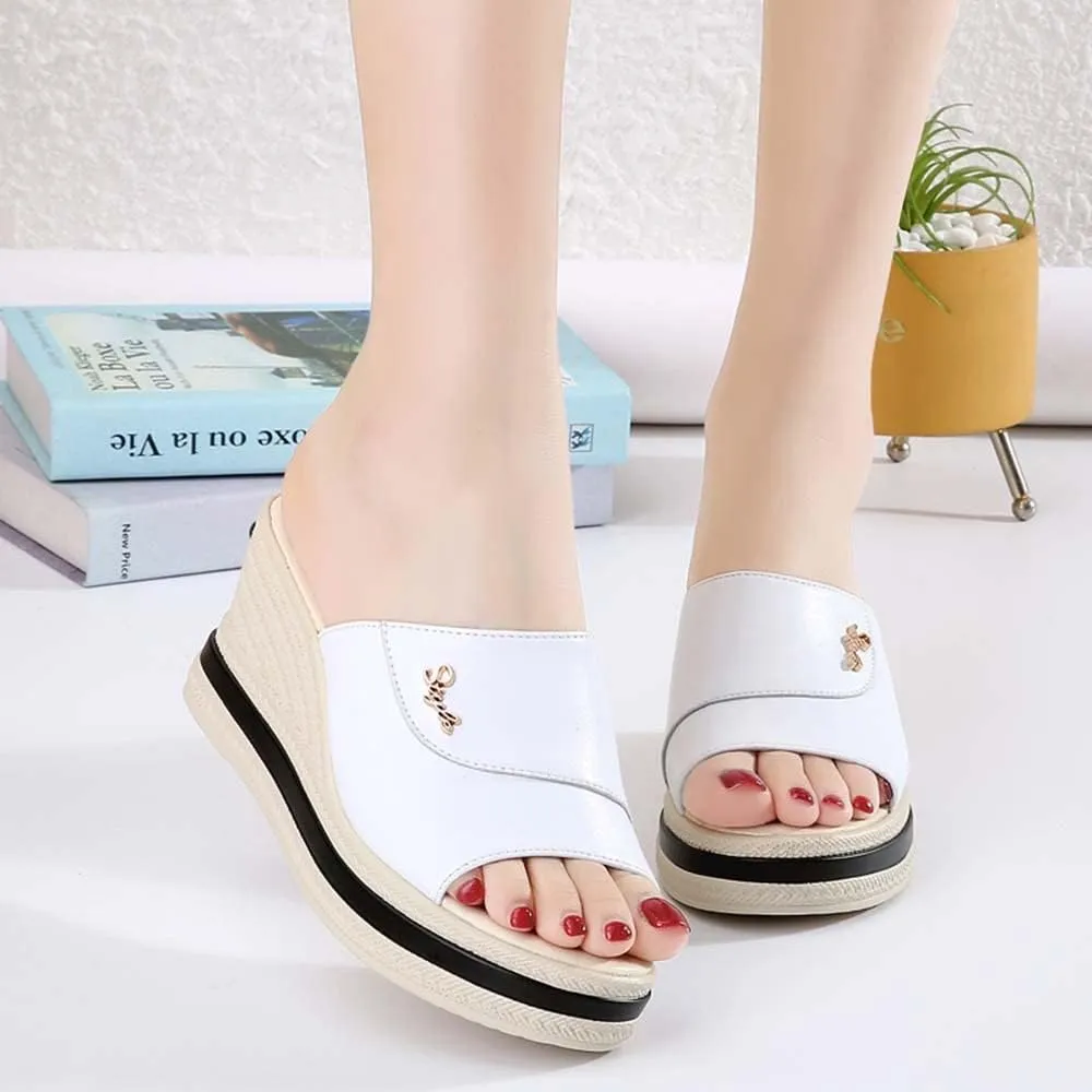 HESBITEUL Womens Platform Sandals Comfortable Walking Orthopedic Slippers Ladies Arch Support Sandals
