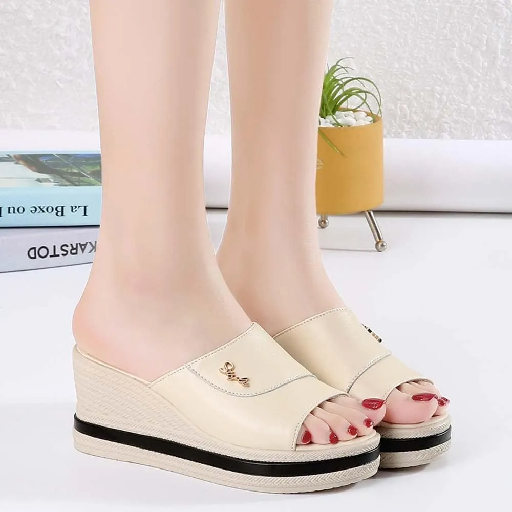 HESBITEUL Womens Platform Sandals Comfortable Walking Orthopedic Slippers Ladies Arch Support Sandals
