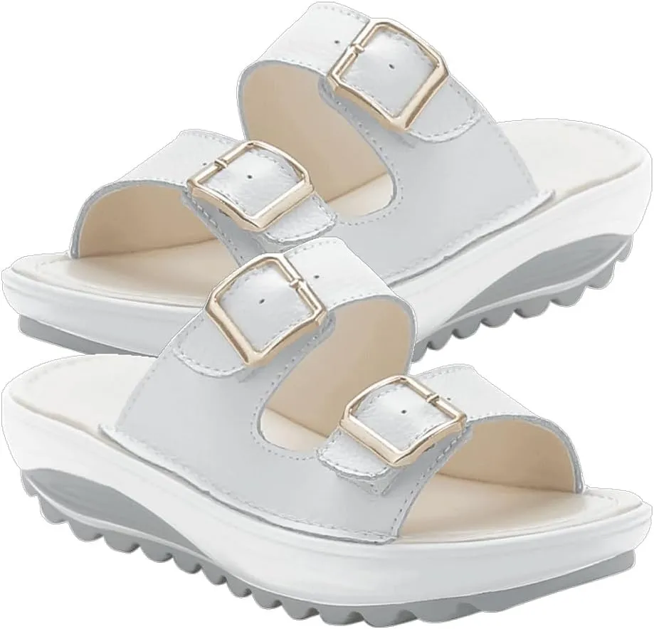 HESBITEUL Womens Platform Sandals Comfortable Walking Orthopedic Slippers Ladies Arch Support Sandals