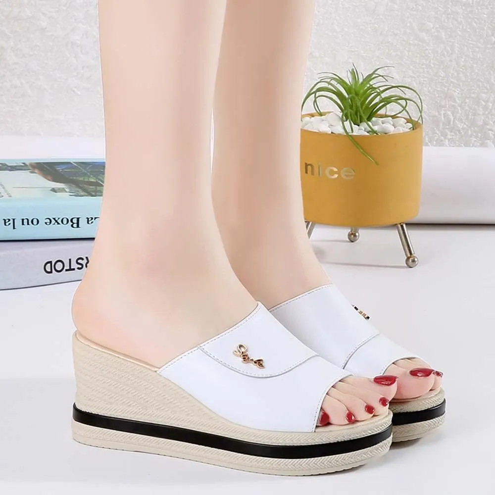 HESBITEUL Womens Platform Sandals Comfortable Walking Orthopedic Slippers Ladies Arch Support Sandals