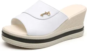 HESBITEUL Womens Platform Sandals Comfortable Walking Orthopedic Slippers Ladies Arch Support Sandals