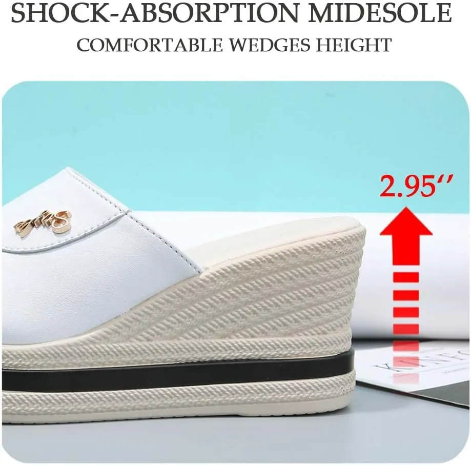 HESBITEUL Womens Platform Sandals Comfortable Walking Orthopedic Slippers Ladies Arch Support Sandals