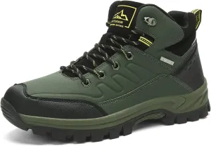 High Top Men’s Hiking Shoes Breathable Hiking Sneakers for Men Outdoor Anti Slip Walking Hiking Trailin Lightweight Walking Shoes Ankle Boots Camping Trail Shoes Navy