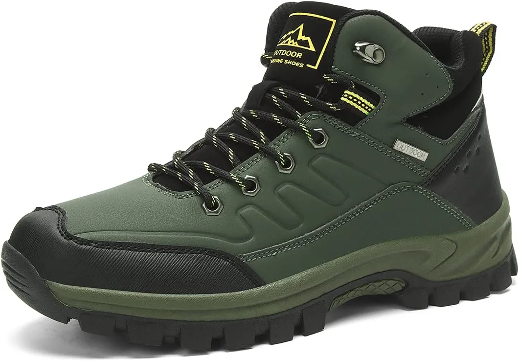 High Top Men’s Hiking Shoes Breathable Hiking Sneakers for Men Outdoor Anti Slip Walking Hiking Trailin Lightweight Walking Shoes Ankle Boots Camping Trail Shoes Navy