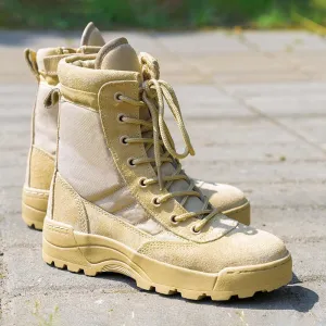 Hiking boots girls boys summer camp waterproof anti-collision non-slip desert boots military fan shoes children's work boots