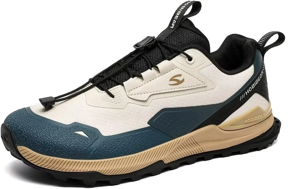 HOBIBEAR Men's Wide Toe Walking Shoes Zero Drop Non Slip Wear Resistant Sneakers