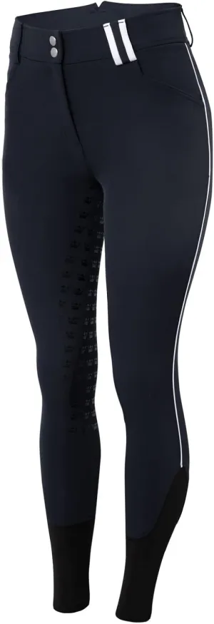 HORZE Rylee Womens High Waisted Breeches with Silicone Grip Full Seat and Pockets