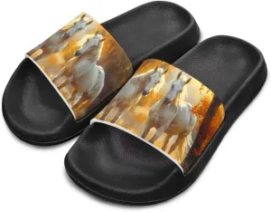 Howilath Children's Sandals Casual Non-Slip Slides Unisex Kids Slippers Bathroom Shower Shoes with EVA Sole