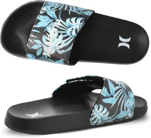 Hurley Naia Slides for Girls and Boys - Comfortable Slip-On Kids Sandals with Adjustable Strap, Unisex Slides for Indoor and Outdoor, Adjustable Sporty Slides for The Beach and Pool