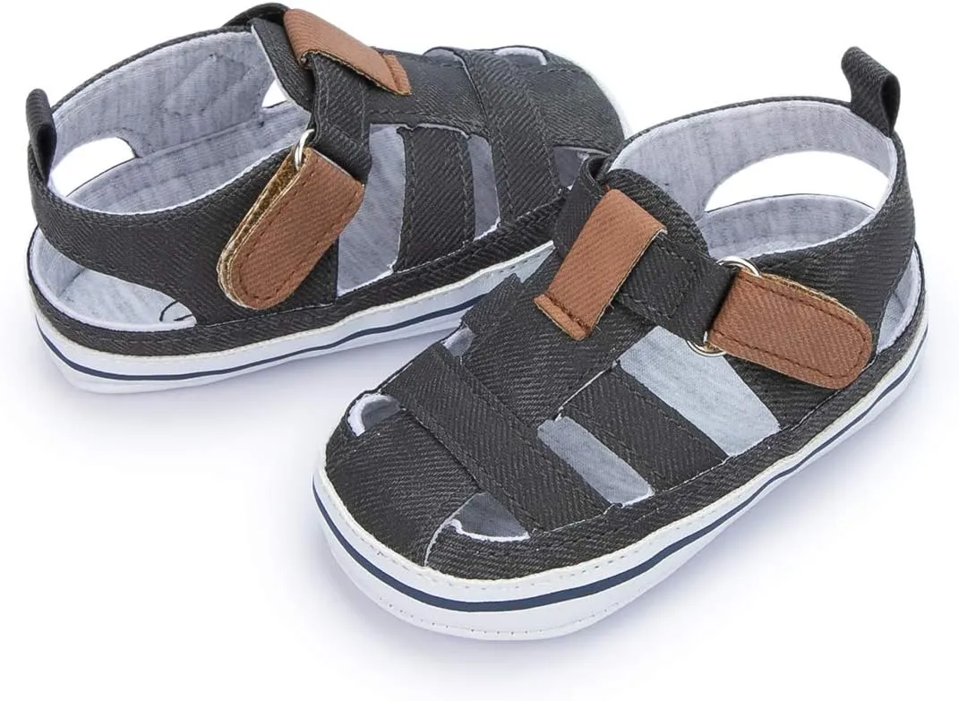 Infant Boys Girls Sandals Breathable Premium Baby Summer Outdoor Casual Beach Shoes Lightweight Toddler Flower Bowknot Anti Slip Rubber Sole Newborn Prewalker First Crib Shoes