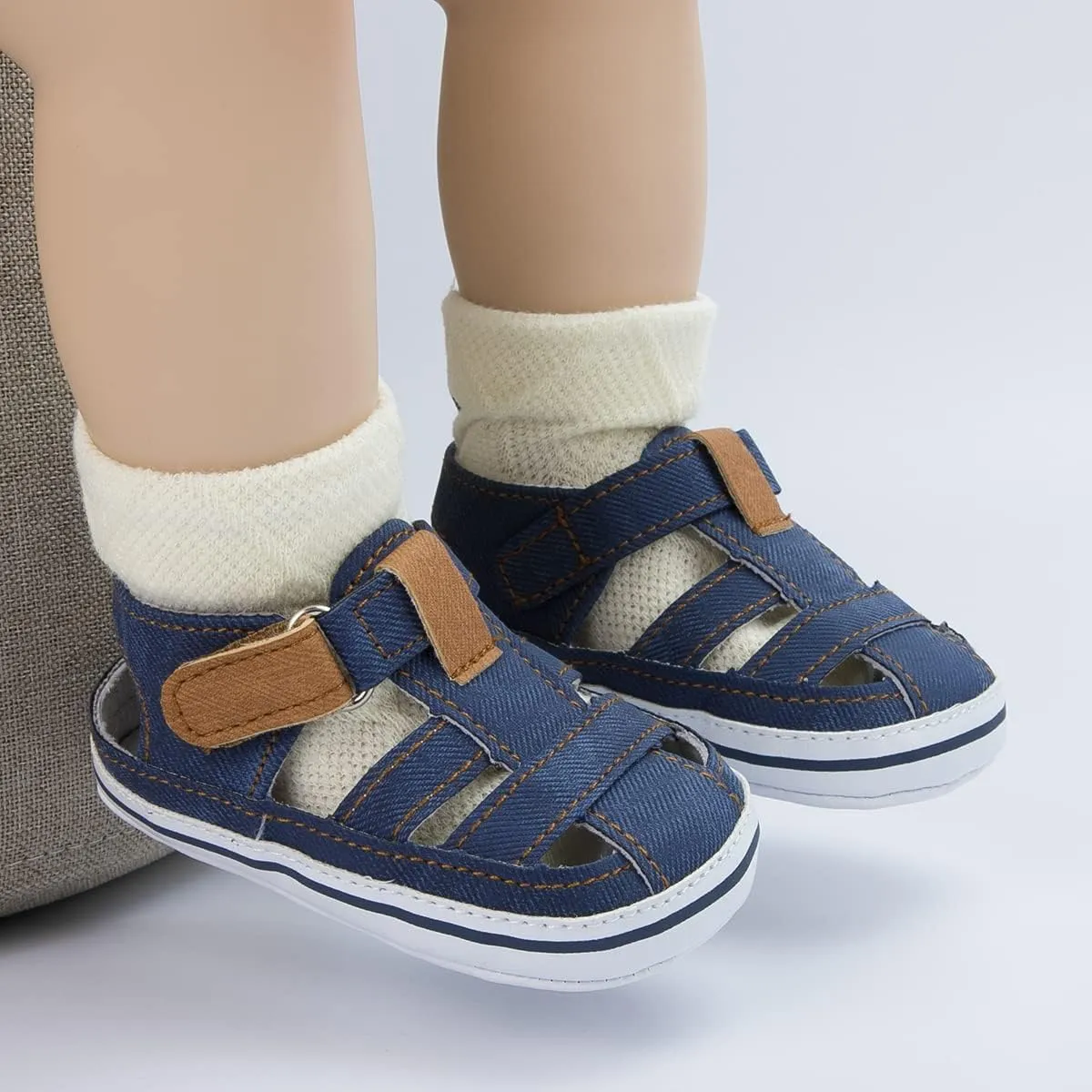 Infant Boys Girls Sandals Breathable Premium Baby Summer Outdoor Casual Beach Shoes Lightweight Toddler Flower Bowknot Anti Slip Rubber Sole Newborn Prewalker First Crib Shoes