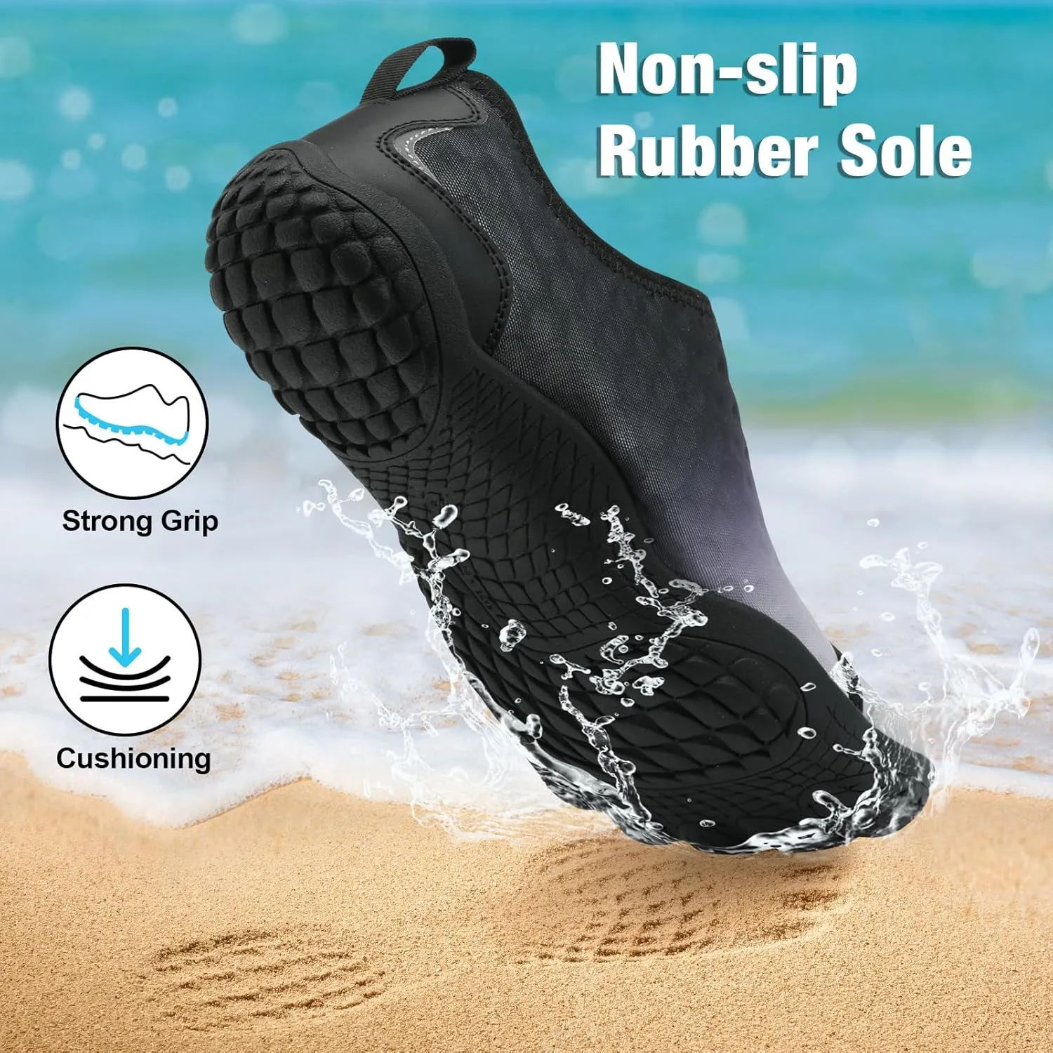 JIASUQI Water Shoes for Men Women Barefoot Swim Beach Shoes Quick Dry Hiking Shoes Sneakers for Adults