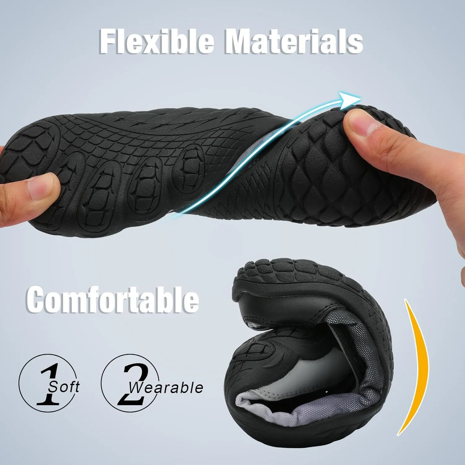 JIASUQI Water Shoes for Men Women Barefoot Swim Beach Shoes Quick Dry Hiking Shoes Sneakers for Adults