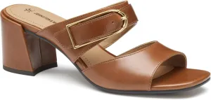 Johnston & Murphy Women’s Everly Buckle Slide Sandals, 2.5” Slip On Heels for Women, Women’s Heeled Sandals