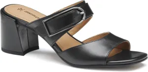 Johnston & Murphy Women’s Everly Buckle Slide Sandals, 2.5” Slip On Heels for Women, Women’s Heeled Sandals
