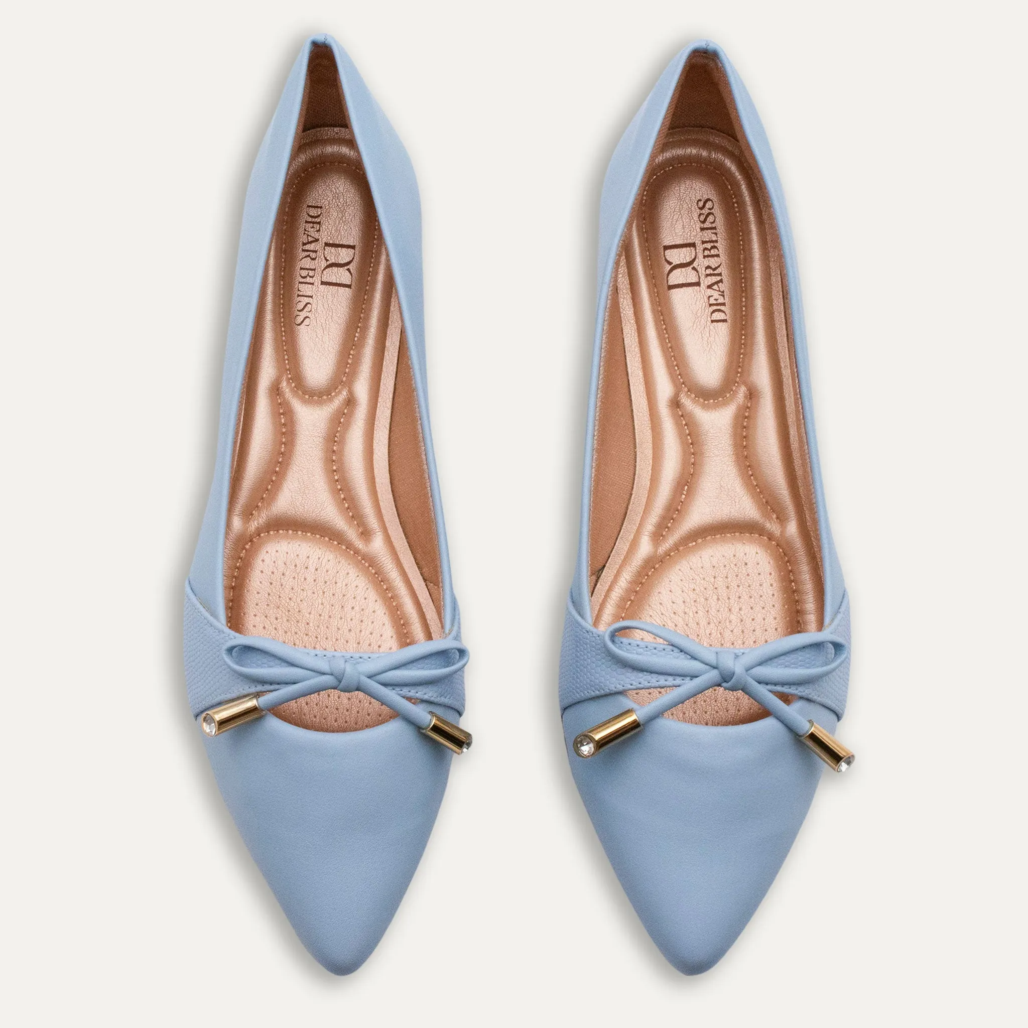 Josefina Blue Pointed Toe Flats