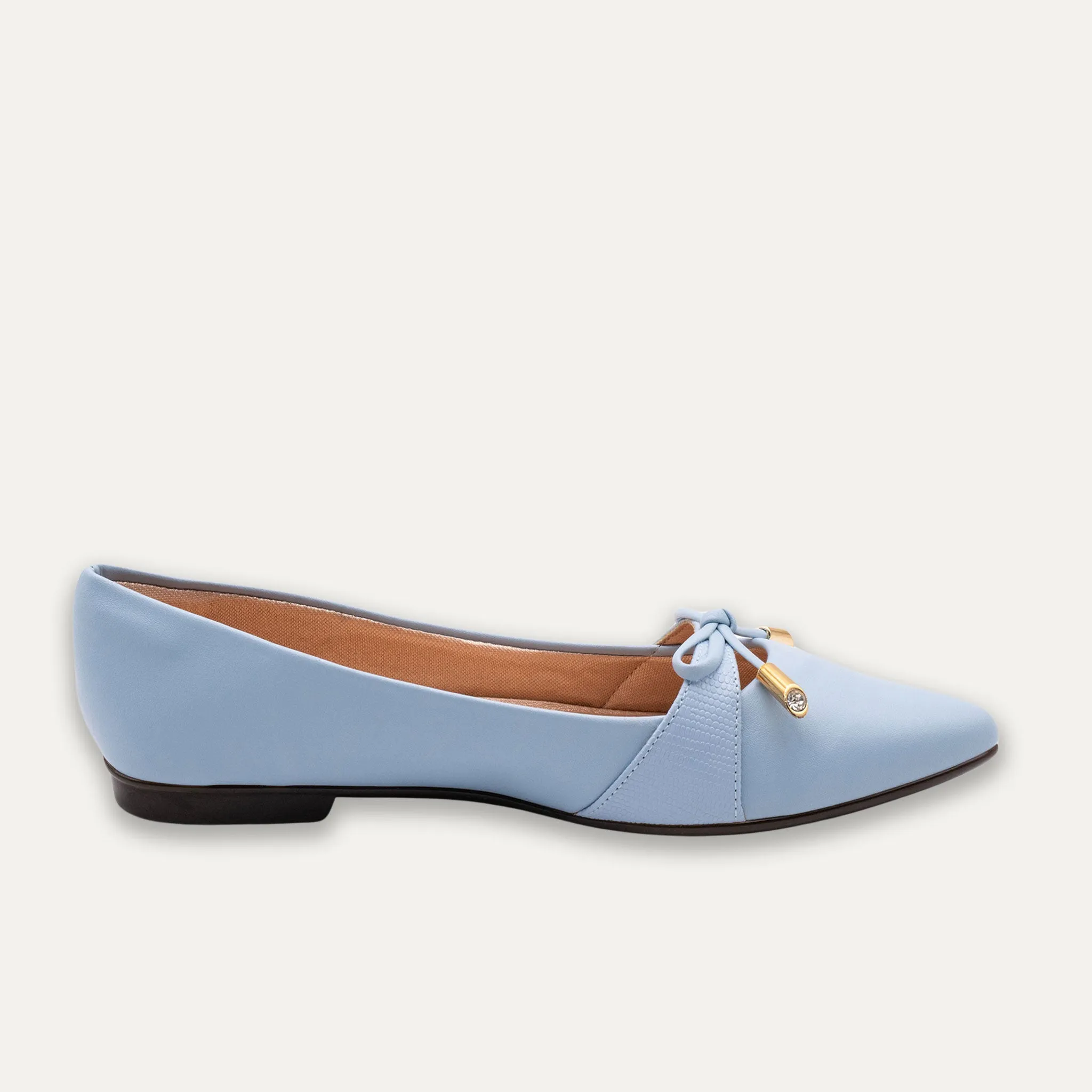 Josefina Blue Pointed Toe Flats