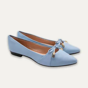Josefina Blue Pointed Toe Flats