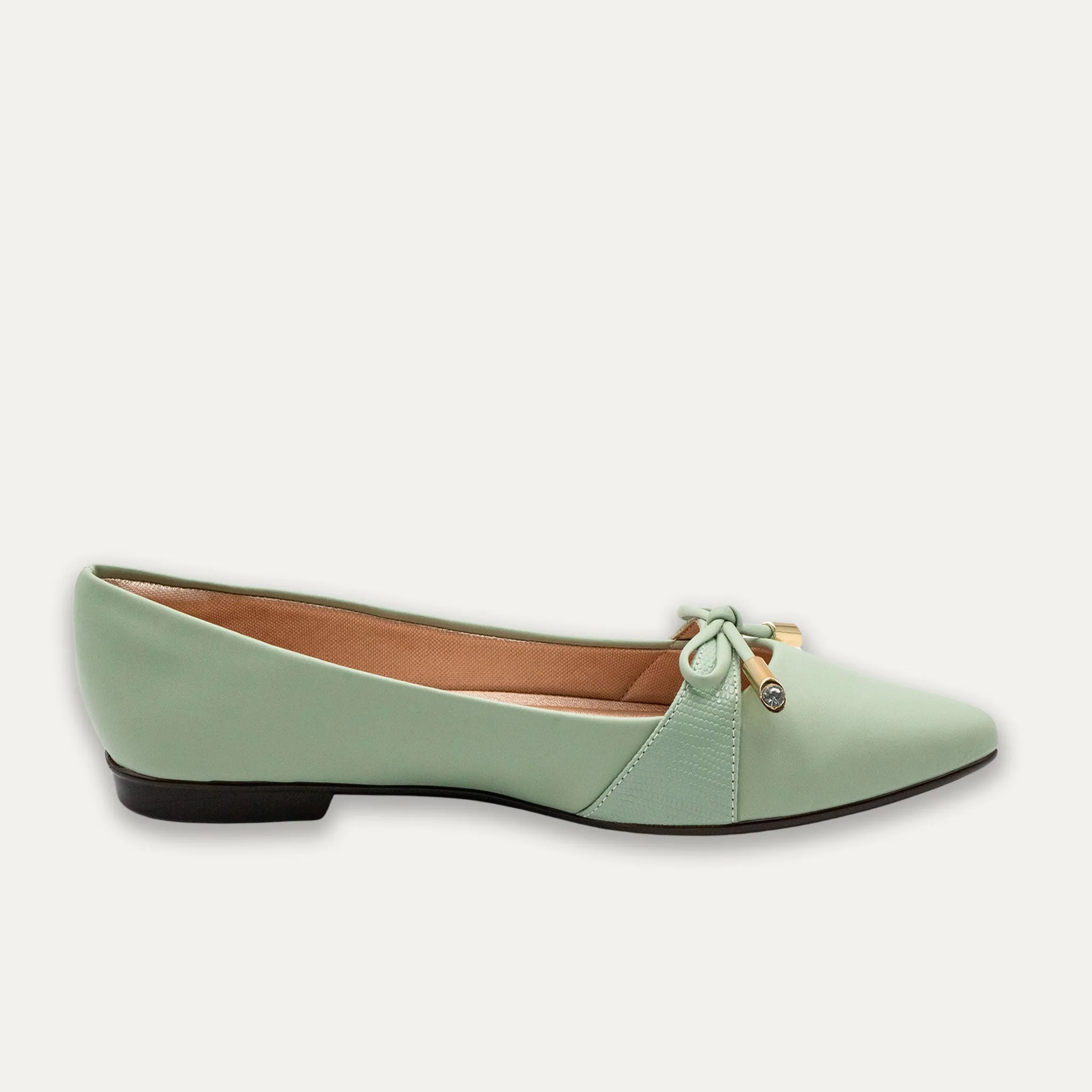 Josefina Matcha Pointed Toe Flats