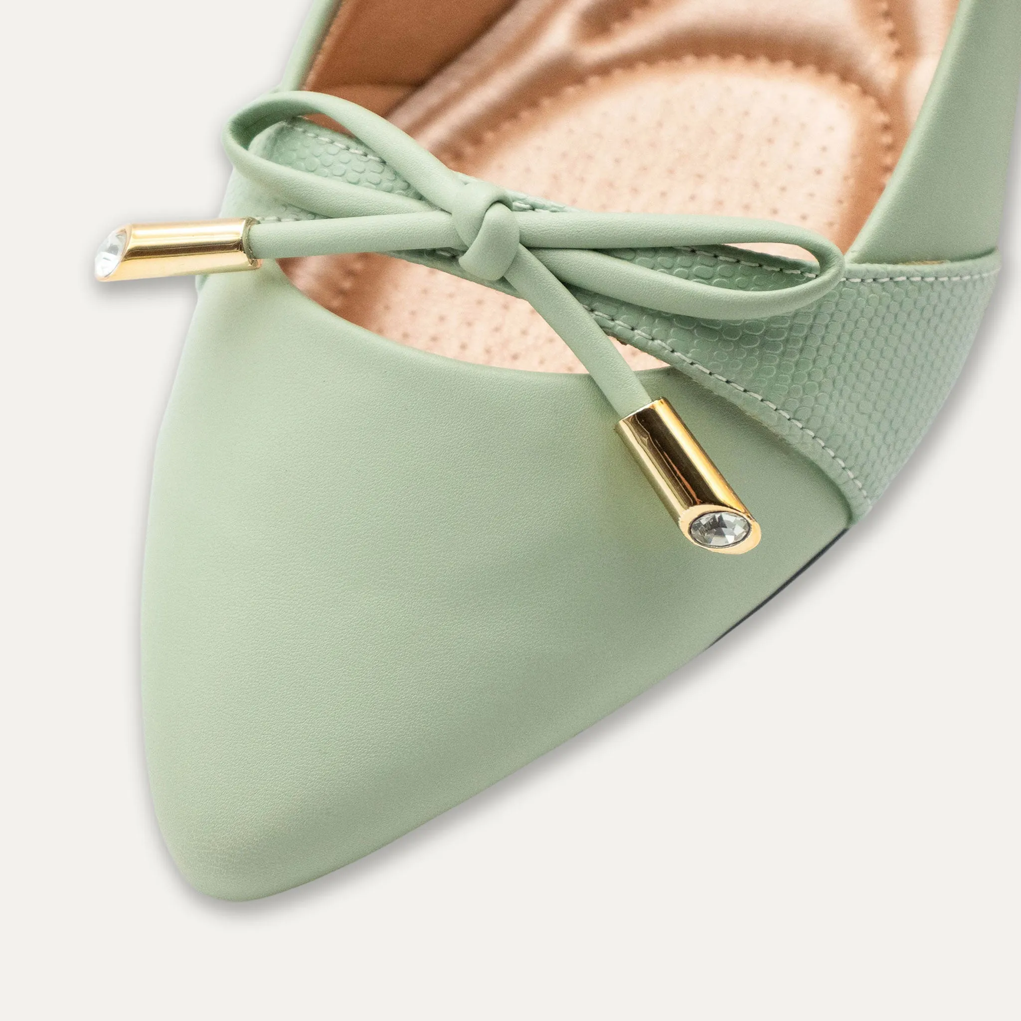 Josefina Matcha Pointed Toe Flats