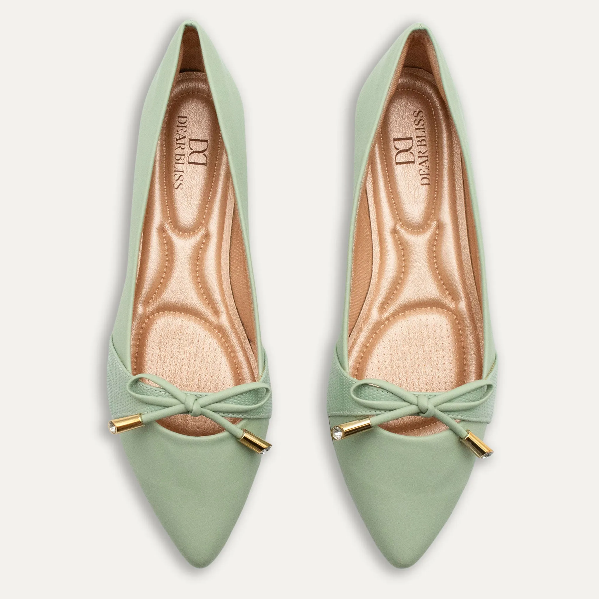 Josefina Matcha Pointed Toe Flats