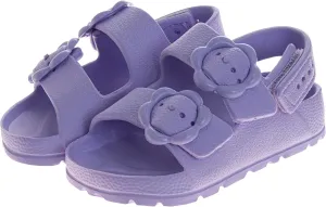 Josmo Kids Double Buckle Boys Girls Adjustable Back Strap Summer Beach Pool Sandal, Pink, 5 US Unisex Toddler