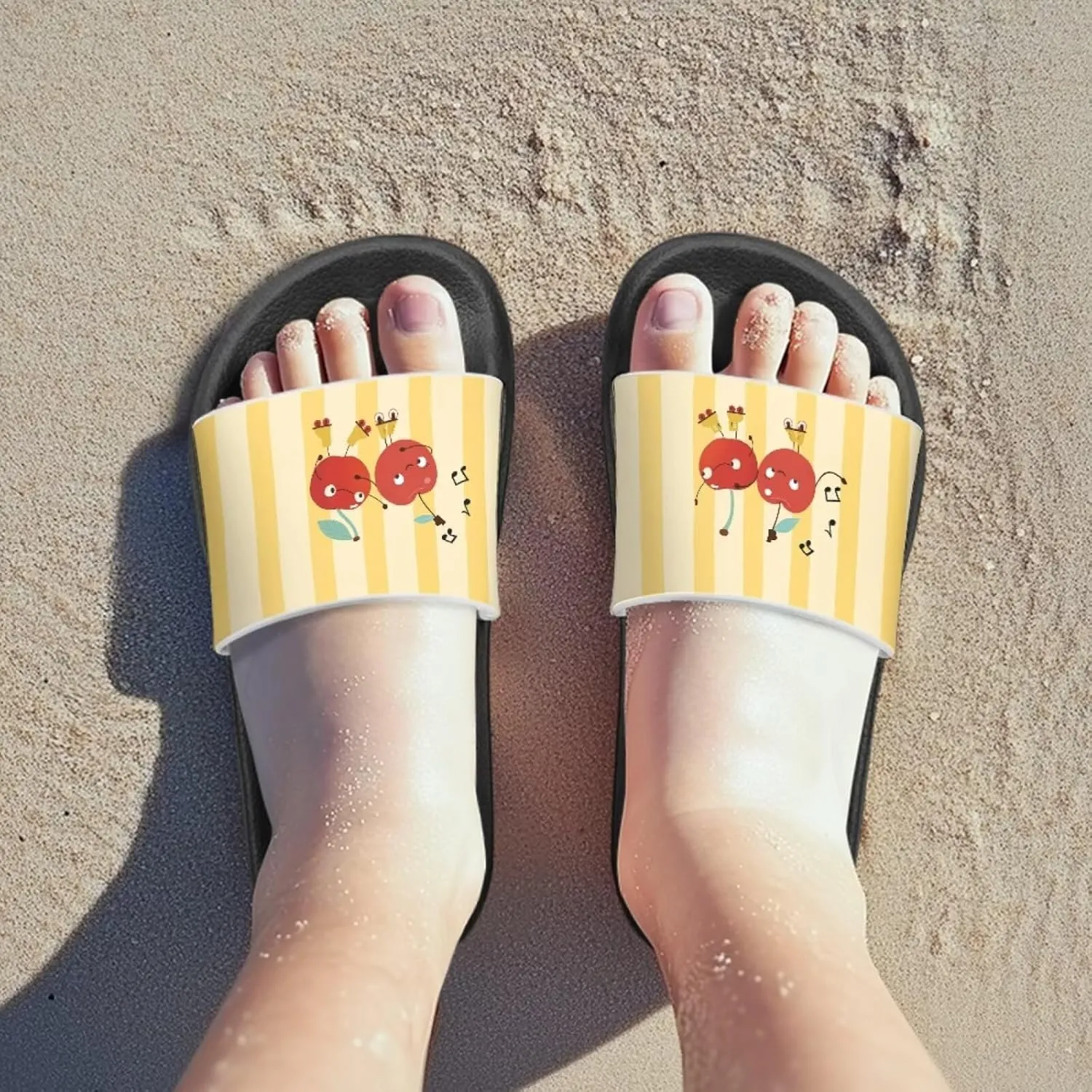 JoyLamoria Animals Pattern Sandals House Slides for Children's Cozy Home Cartoon Pillow Slippers Soft Cushioned Beach Pool Bathroom Summer