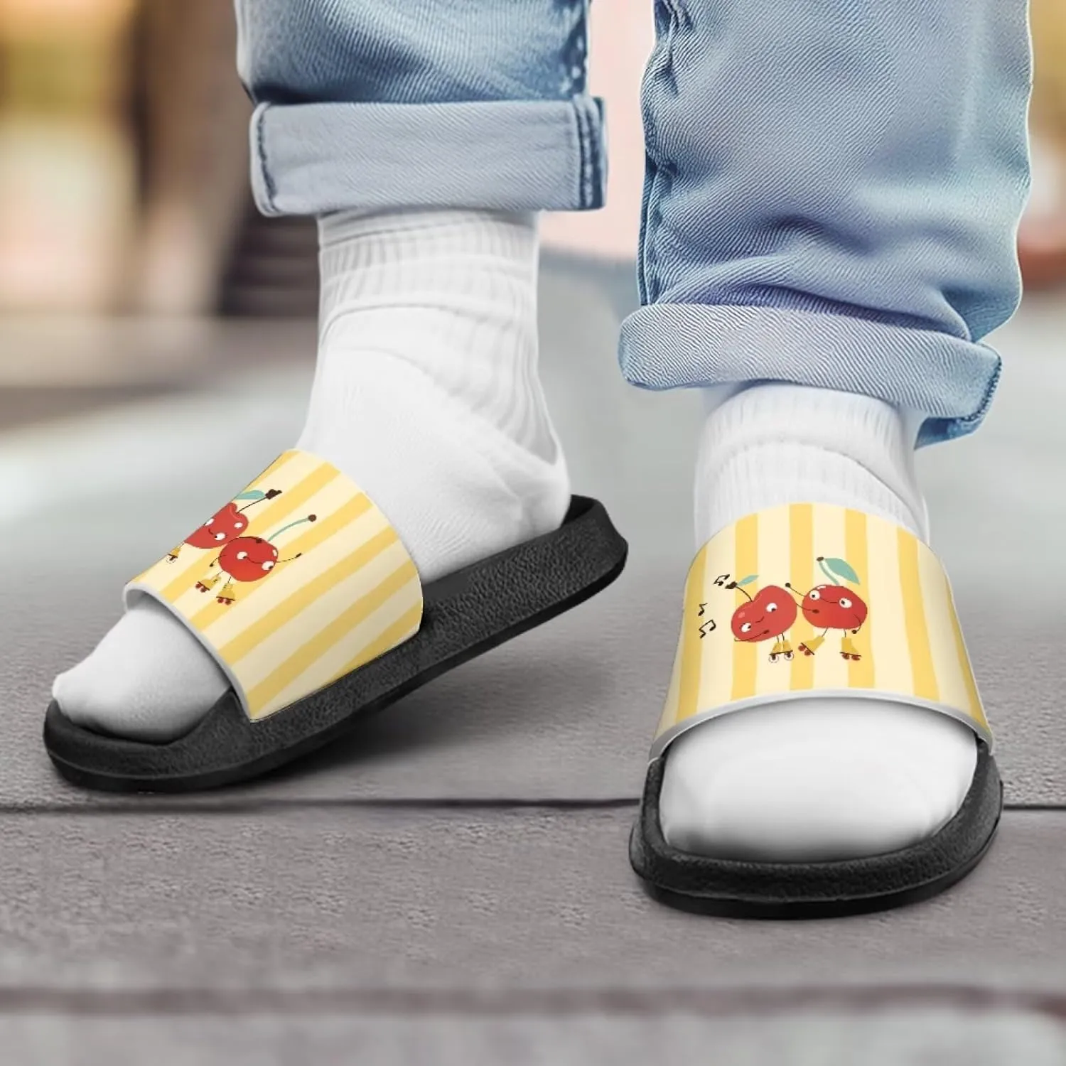 JoyLamoria Animals Pattern Sandals House Slides for Children's Cozy Home Cartoon Pillow Slippers Soft Cushioned Beach Pool Bathroom Summer
